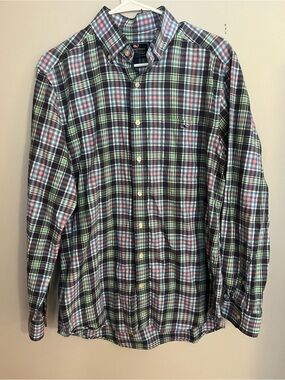 Vineyard Vines Plaid Button-Down Shirt in Navy, Green &‎ Pink